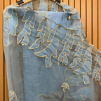 Pure Cotton Suit with Lace Placket & Organza Cutwork Details