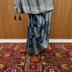 Royal Sapphire Silver Zari Dola Silk Saree