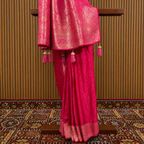 Imperial Rani Pink Bangalore Self-Weave Silk Saree
