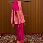 Imperial Rani Pink Bangalore Self-Weave Silk Saree